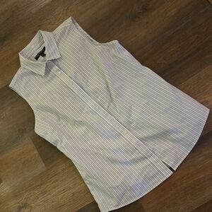 Banana Republic Tailored Riley Sleeveless Button Up Shirt